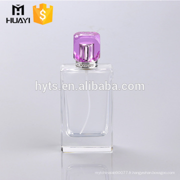 100 ml style classique design rectangle polonais bouteille de parfum pour gros surlyn parfum bouchon